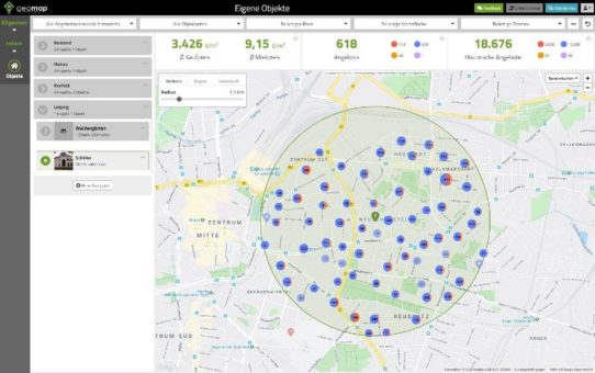 Proptech geomap startet Online-Assistent „Intern“ für individuelles Immobiliendaten-Management