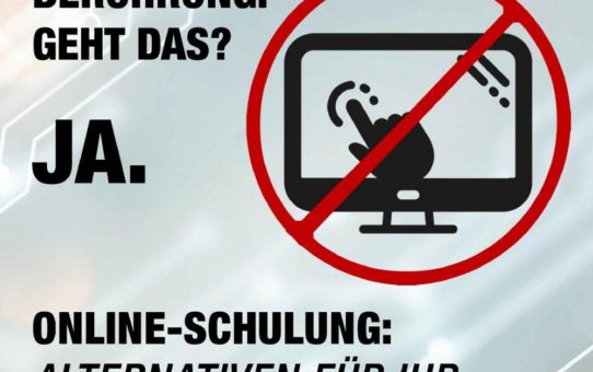 Eingabe ohne Berührung - Online-Schulung