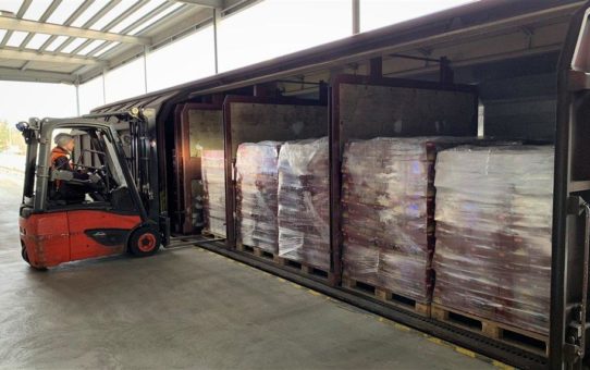 Pasta für Süddeutschland: DB Schenker transportiert mehr als 500 Paletten italienische Nudeln für ALDI