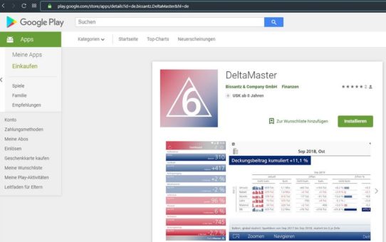 Bissantz veröffentlicht DeltaMaster-App für Android