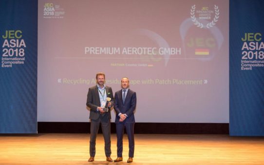 Fiber Patch Placement überzeugt erneut auf internationalen Messen und gewinnt den JEC Innovation Award in Seoul