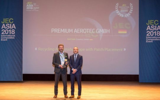 Fiber Patch Placement überzeugt erneut auf internationalen Messen und gewinnt den JEC Innovation Award in Seoul