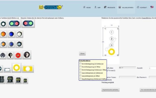 Grafisches Online-Design einer Steuerstelle