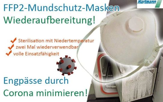 Die Hartmann GmbH aus Hainichen bekämpft den Corona-bedingten Mangel an FFP2-Mundschutz-Masken!
