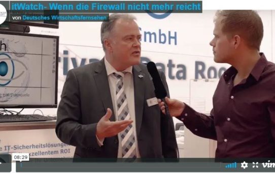 itWatch Messeinterview auf der Hannovermesse 2019 zum Thema "Wenn die Firewall nicht mehr reicht"