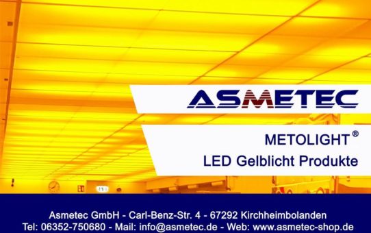 Asmetec bietet technische Alternativen zu Gelblicht Leuchtstoffröhren