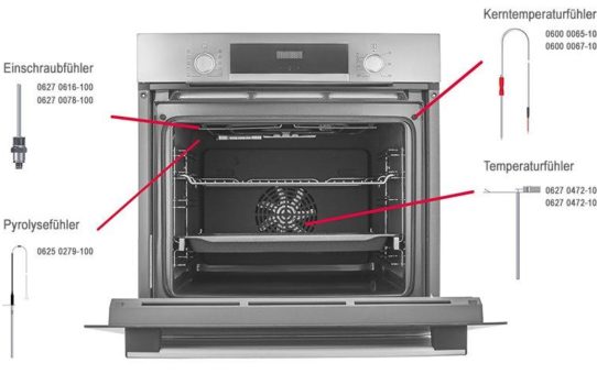 Präzise Temperaturfühler für Küchengroßgeräte und Weiße Ware