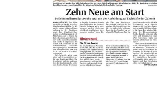 Zehn Neue am Start