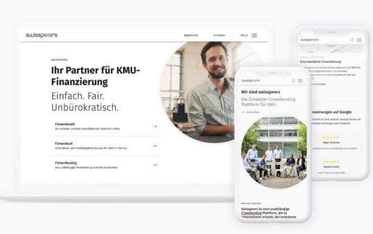 Neuer Swisspeers Onlineauftritt mit Unterstützung der UI-/UX-Experten von foryouandyourcustomers Feldkirch