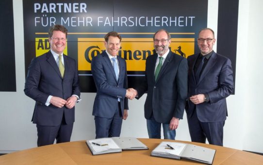 Continental wird langfristiger ADAC-Partner für mehr Fahrsicherheit in Deutschland