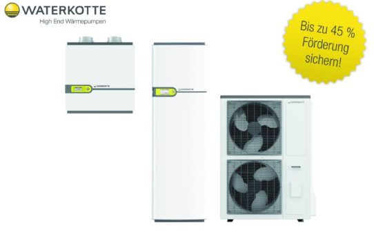 BAFA-Förderung gilt für Waterkotte Wärmepumpen und Lüftungssysteme