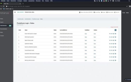 Retarus Predelivery Logic: Regelbasierte E-Mail-Workflows und -Policies aus der Cloud