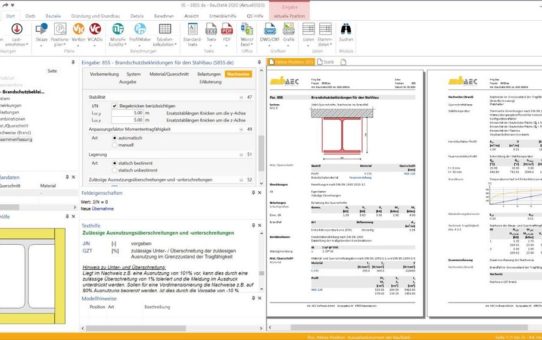 Modul S855.de - Die erste Statik-Software, die Brandschutz durch Feuerverzinken kann