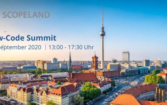 Scopeland Technology lädt zur Premiere des Low-Code Summit ein
