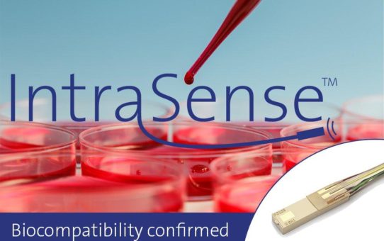 SMIs in vivo Drucksensor IntraSense™: Biokompatibilität für medizinische Geräte bestätigt