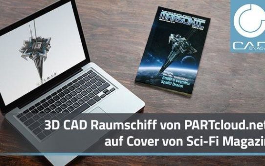 Einfach galaktisch! 3D CAD Spaceship von CADENAS PARTcloud.net auf Cover eines Science-Fiction Magazins