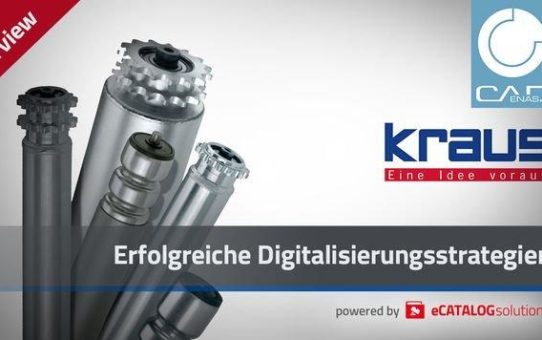 Digitalisierung als Wettbewerbsvorteil: KRAUS Austria startet Produktkonfigurator für Tragrollen powered by CADENAS