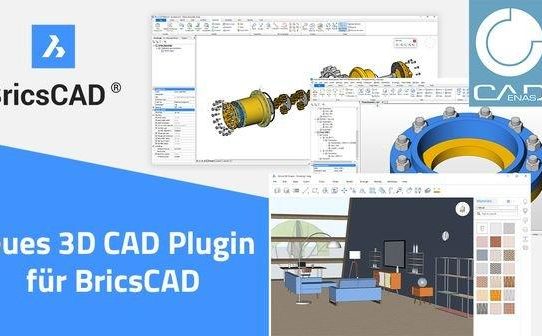 Neues BricsCAD Plugin powered by CADENAS: 3D CAD & BIM Modelle kostenlos in Konstruktionen & Planungen einfügen