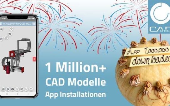 3D CAD Models Engineering App von CADENAS freut sich über 1 Million Installationen