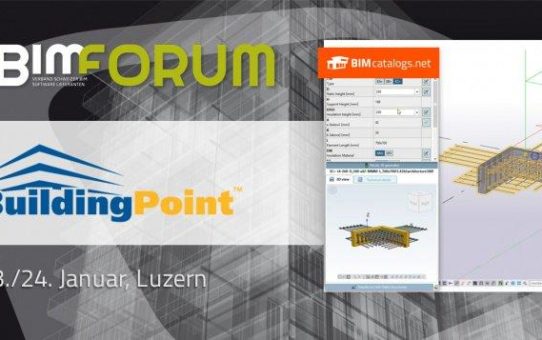 BuildingPoint Schweiz AG präsentiert BIMcatalogs.net CAD Integration in Tekla Structures beim open BIM FORUM 2019
