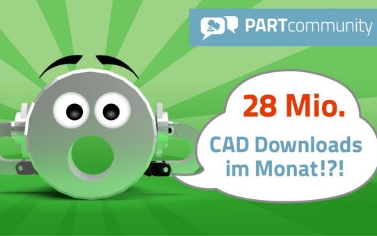 PARTcommunity erreicht über 28 Mio. CAD Modelle Downloads pro Monat