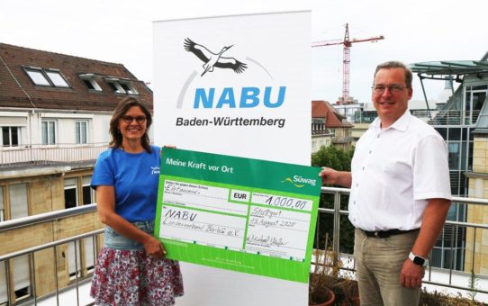 Süwag-Mitarbeiter spenden 1.000 Euro an den NABU Baden-Württemberg