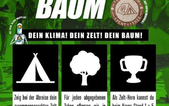 FM4 Frequency Festival in St. Pölten, Österreich:  Lass dein Zelt Bäume pflanzen!