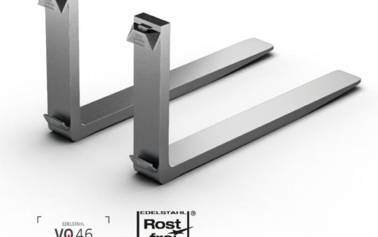 Gefahrgutlogistik: VETTER Voll-Edelstahl-Gabelzinken mit ATEX Zulassung
