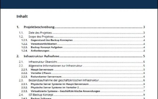Backup-Konzept und IT-Notfallhandbuch