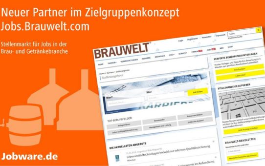 Angezapft: Jobware stellt BRAUWELT® einen Stellenmarkt