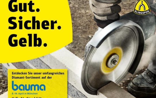 Die bauma wird gelb.