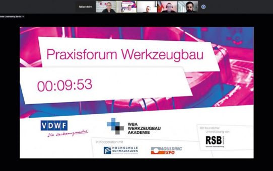 VDWF-WBA-Praxisforum Werkzeugbau 2020 – Große Resonanz für Online-Veranstaltung mit geballter Expertise