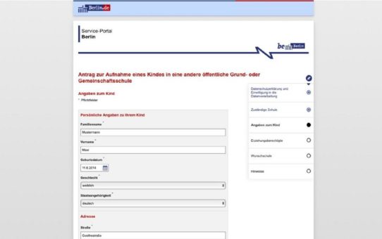 Berlin startet Online-Schulanmeldung mit cit intelliForm