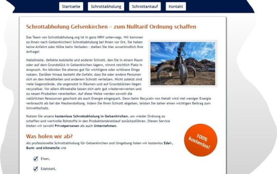 Die Schrottabholung Gelsenkirchen ist Ihr Partner