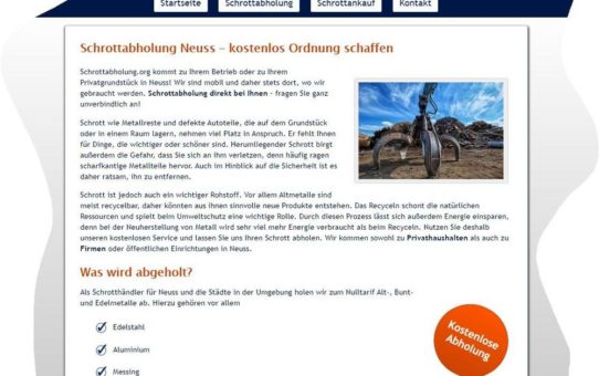 Schrottabholung Neuss – zu jeder Zeit möglich