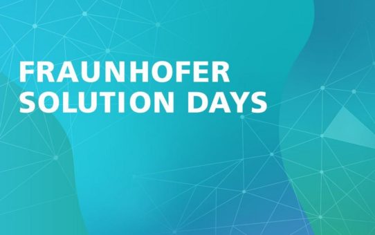 Fraunhofer Solution Days vom 26. bis 29. Oktober 2020
