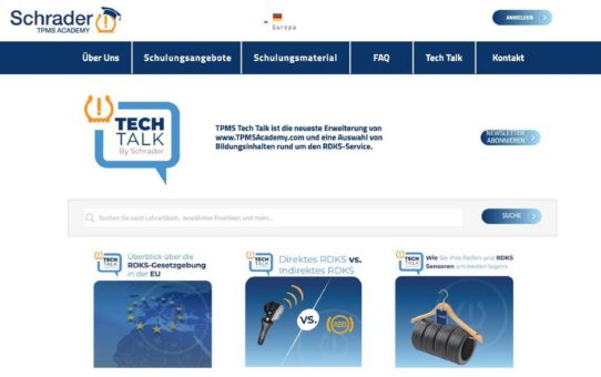 Schrader TPMS Academy stellt "TPMS Tech Talk" vor