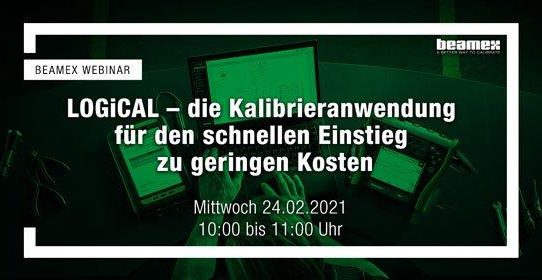 Beamex Webinar zum Thema "LOGiCAL - die Kalibrieranwendung für den schnellen Einstieg zu geringen Kosten" am 24. Februar 2021