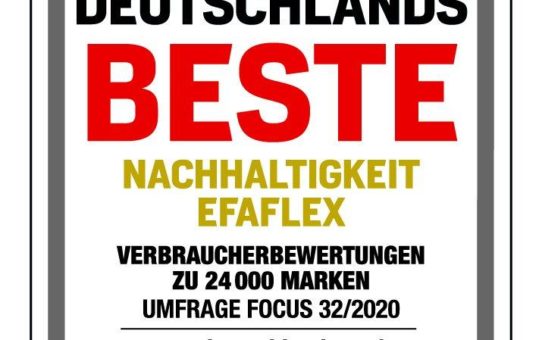 Für Qualität und Nachhaltigkeit: Doppel-Auszeichnung für EFAFLEX