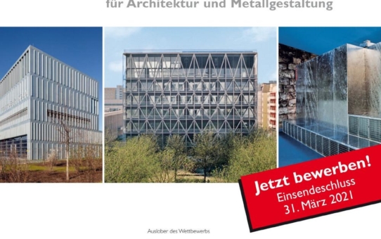 Bewerbungsstart für den 17. Verzinkerpreis - Industrieverband Feuerverzinken lobt Award für Architektur und Metallgestaltung aus