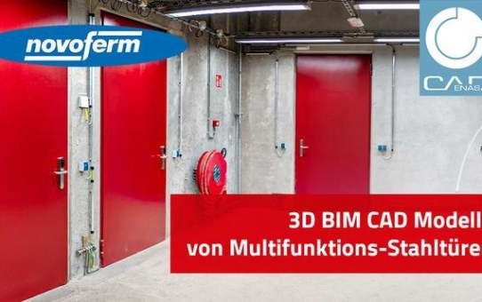 3D BIM Katalog für Multifunktions-Stahltüren öffnet Novoferm Tür und Tor zur Digitalisierung