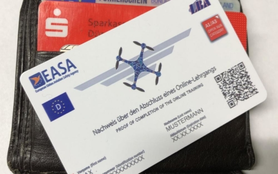 EU-Drohnenführerscheine im Scheckkarten-Format
