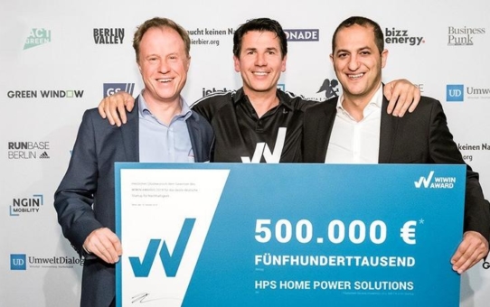 500.000 € für das nachhaltigste Startup Deutschlands: Home Power Solutions gewinnt den WIWIN AWARD