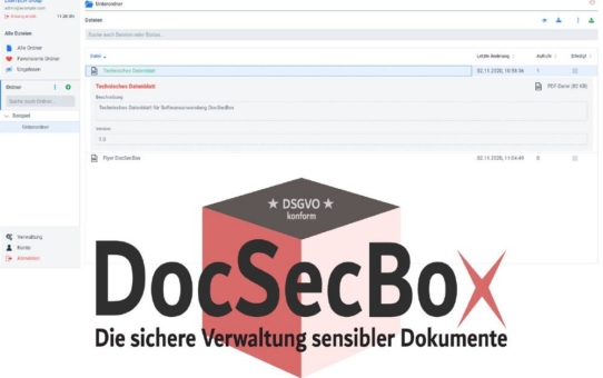 Sichere Verwaltung sensibler Dateien mit der DocSecBox