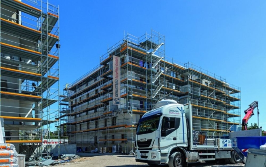 Hohe Gerüstflexibilität für stark gegliederte Fassaden