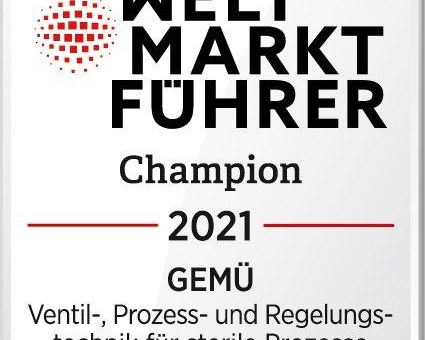 GEMÜ zum fünften Mal in Folge als Weltmarktführer ausgezeichnet