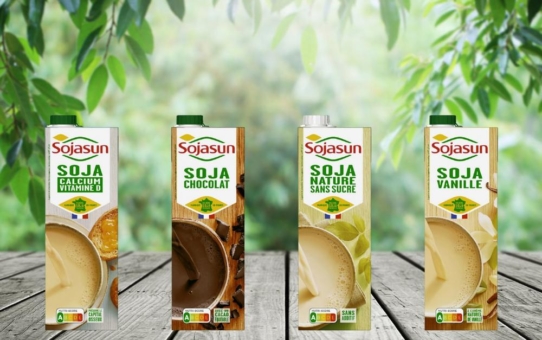 Triballat Noyal geht einen Schritt in die Zukunft mit pflanzlichen Sojasun- und Sojade-Produkten in Kartonpackungen  von SIG