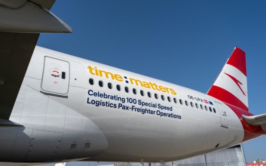 Austrian Airlines und time:matters heben zum 100. Frachtflug ab