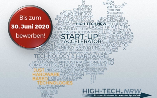 HIGH-TECH.NRW – der erste Start-up Business Accelerator für hardwarebasierte Schlüsseltechnologien in Nordrhein-Westfalen – ist online!