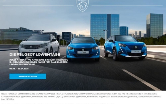 Modernes Design, einfache Navigation: PEUGEOT startet neue Website